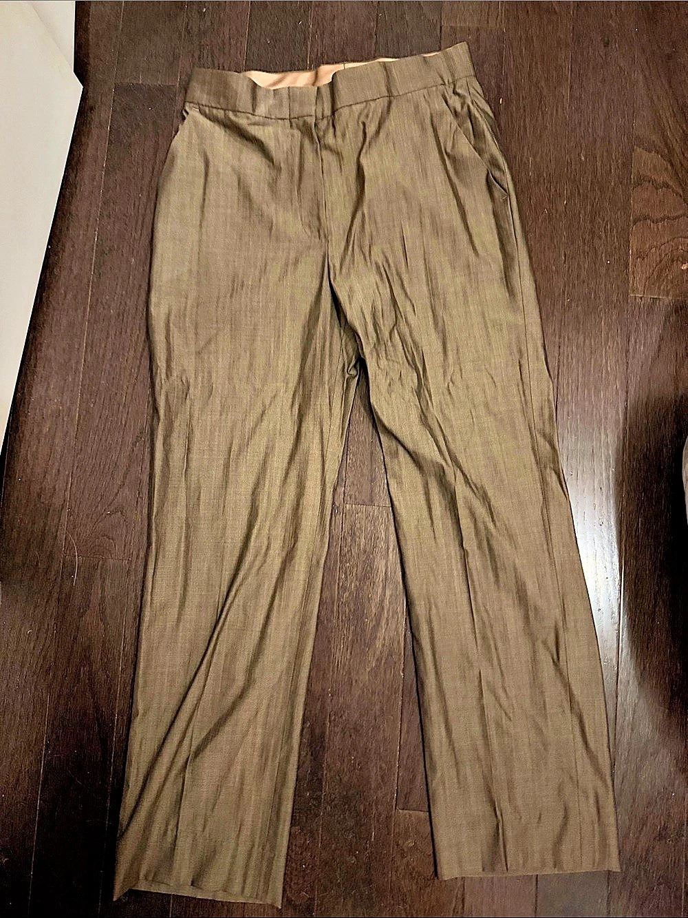 MaxMara Straight Leg Wool Blend Pants in Brown Size 8